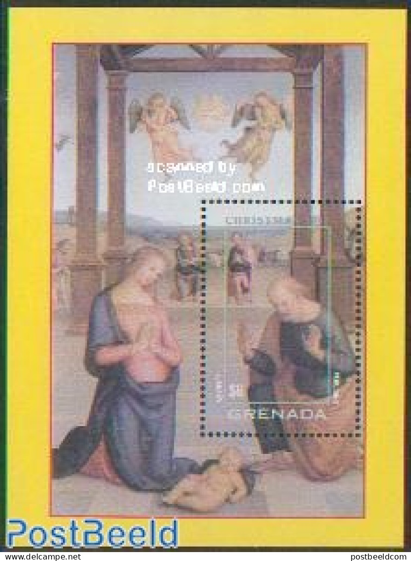 Grenada 2002 Christmas S/s, Mint NH, Religion - Christmas - Art - Paintings - Weihnachten