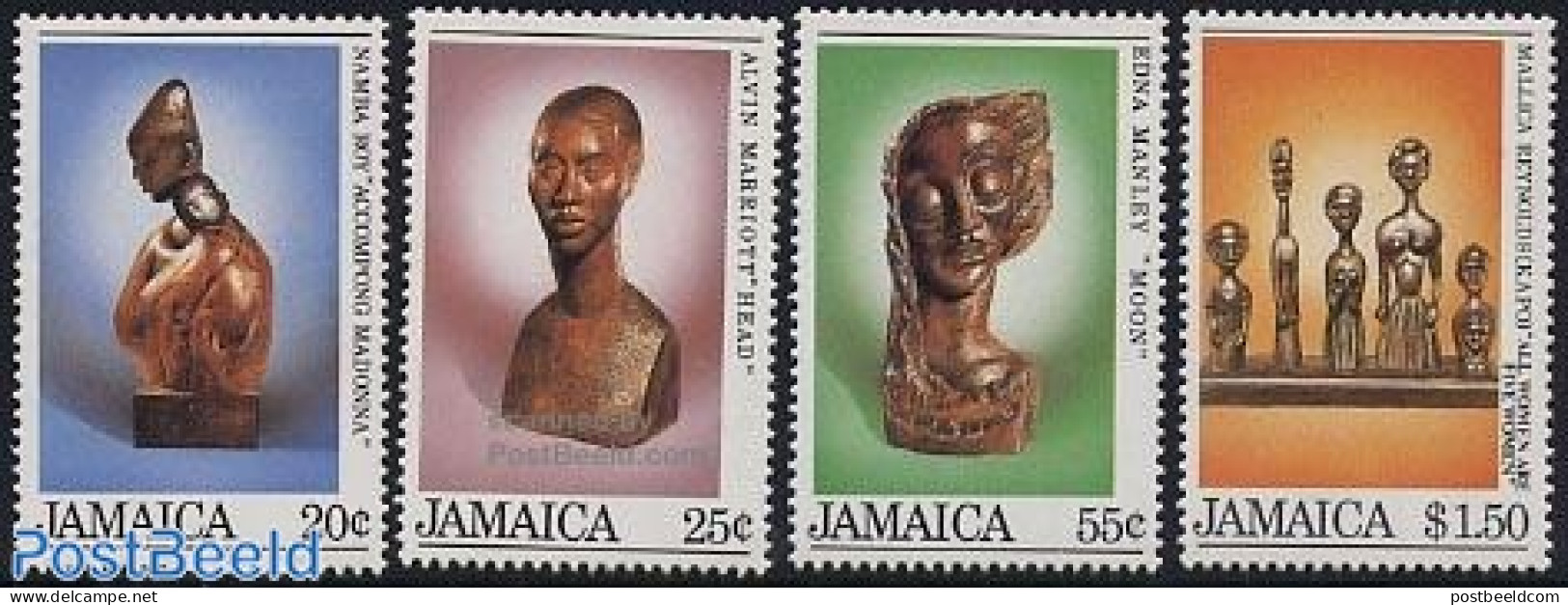 Jamaica 1984 Christmas 4v, Mint NH, Religion - Christmas - Art - Art & Antique Objects - Christmas