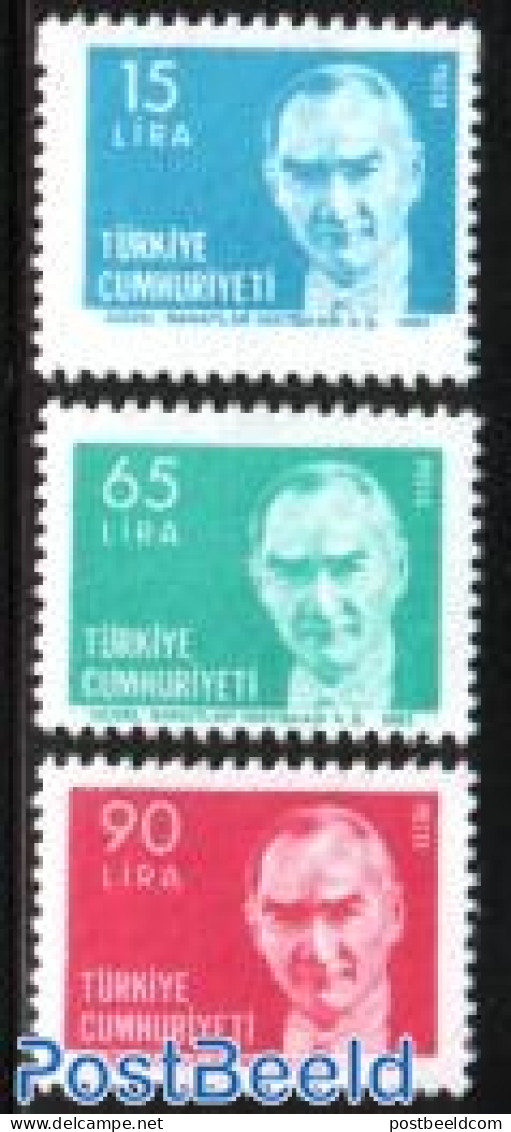 Türkiye 1983 Definitives 3v, Mint NH - Sonstige & Ohne Zuordnung