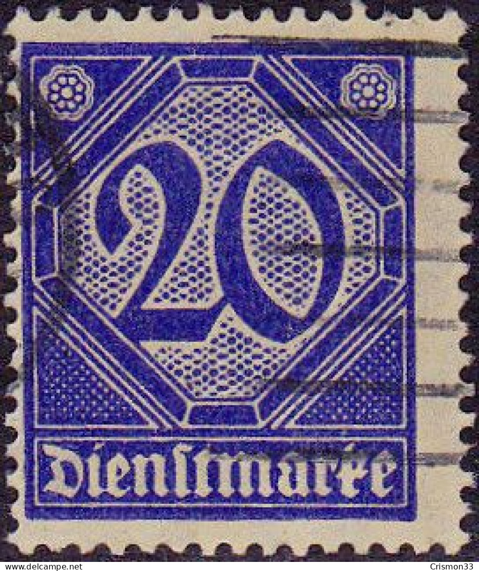 1920 - ALEMANIA - SELLO DE SERVICIO - YVERT 20 - Andere & Zonder Classificatie