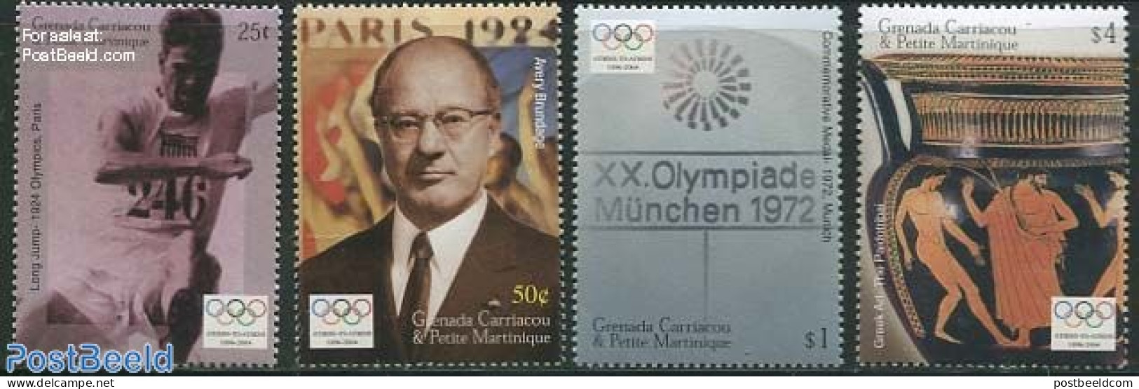 Grenada Grenadines 2004 Olympic Games Athens 4v, Mint NH, Sport - Athletics - Olympic Games - Athlétisme