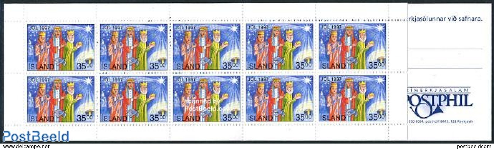 Iceland 1997 Christmas Booklet, Mint NH, Religion - Christmas - Stamp Booklets - Neufs