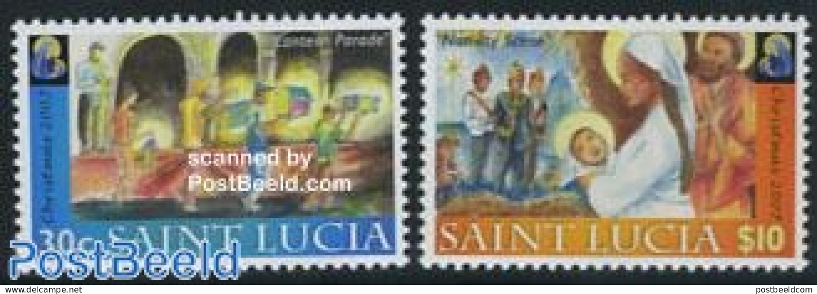 Saint Lucia 2007 Christmas 2v, Mint NH, Religion - Christmas - Kerstmis