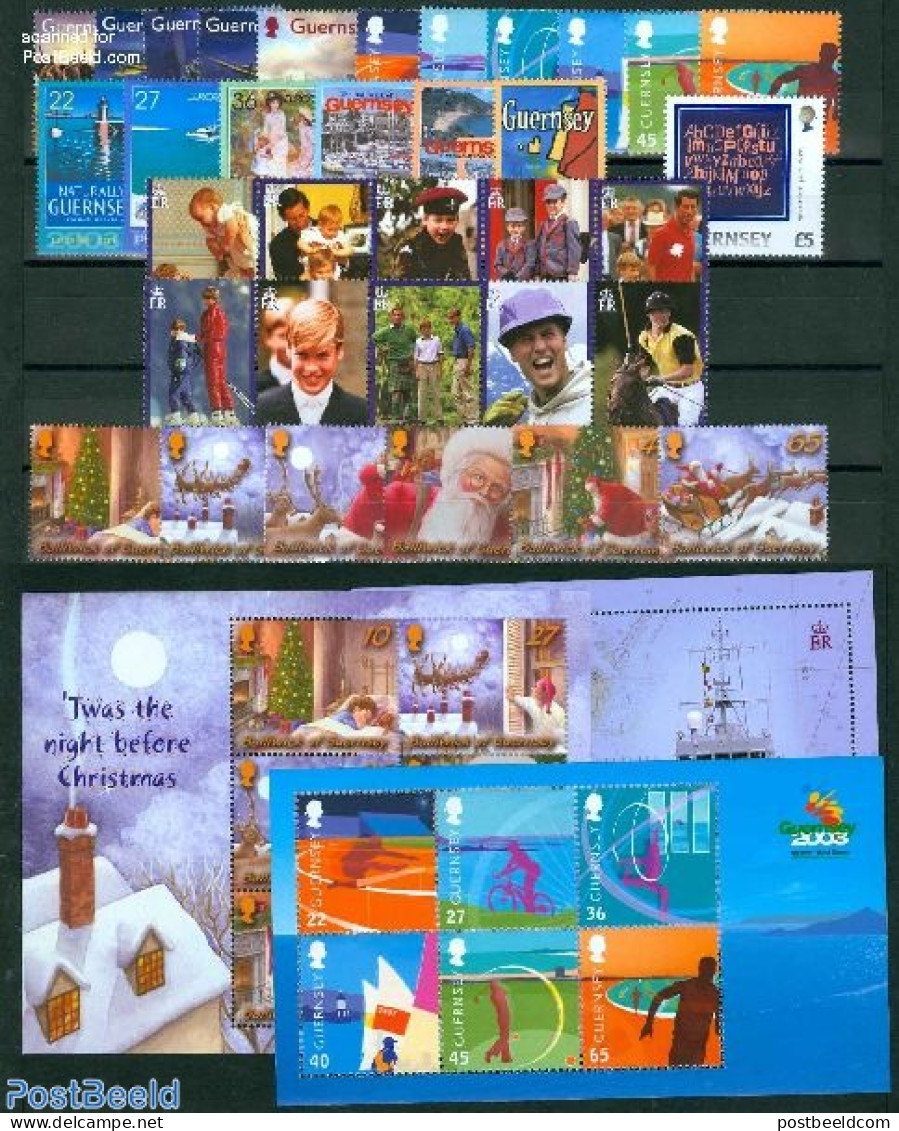 Guernsey 2003 Yearset 2003, Complete, 34v +, Mint NH, Various - Yearsets (by Country) - Non Classés