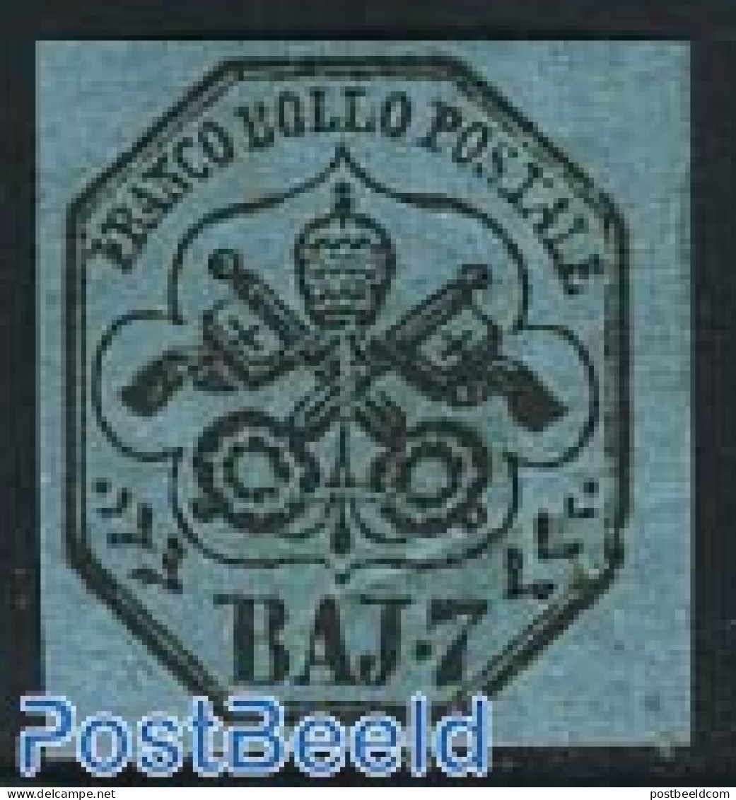 Vatican 1852 7Baj, MNH, With Certificate H. Avi, Lugano 2002, Mint NH - Nuevos