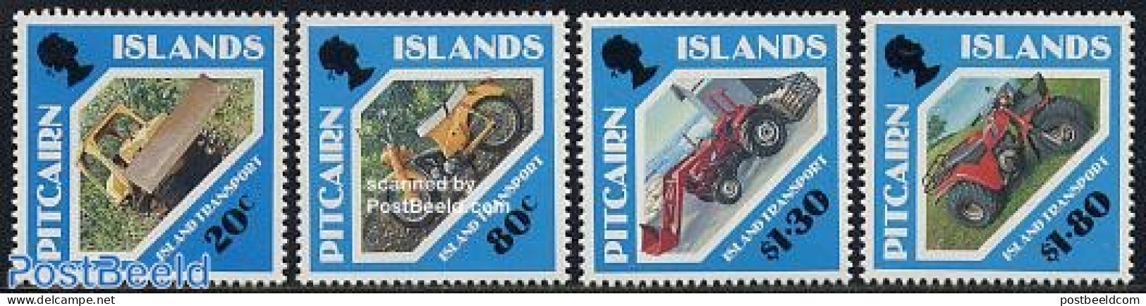 Pitcairn Islands 1991 Transports 4v, Mint NH, Transport - Motorcycles - Motorbikes