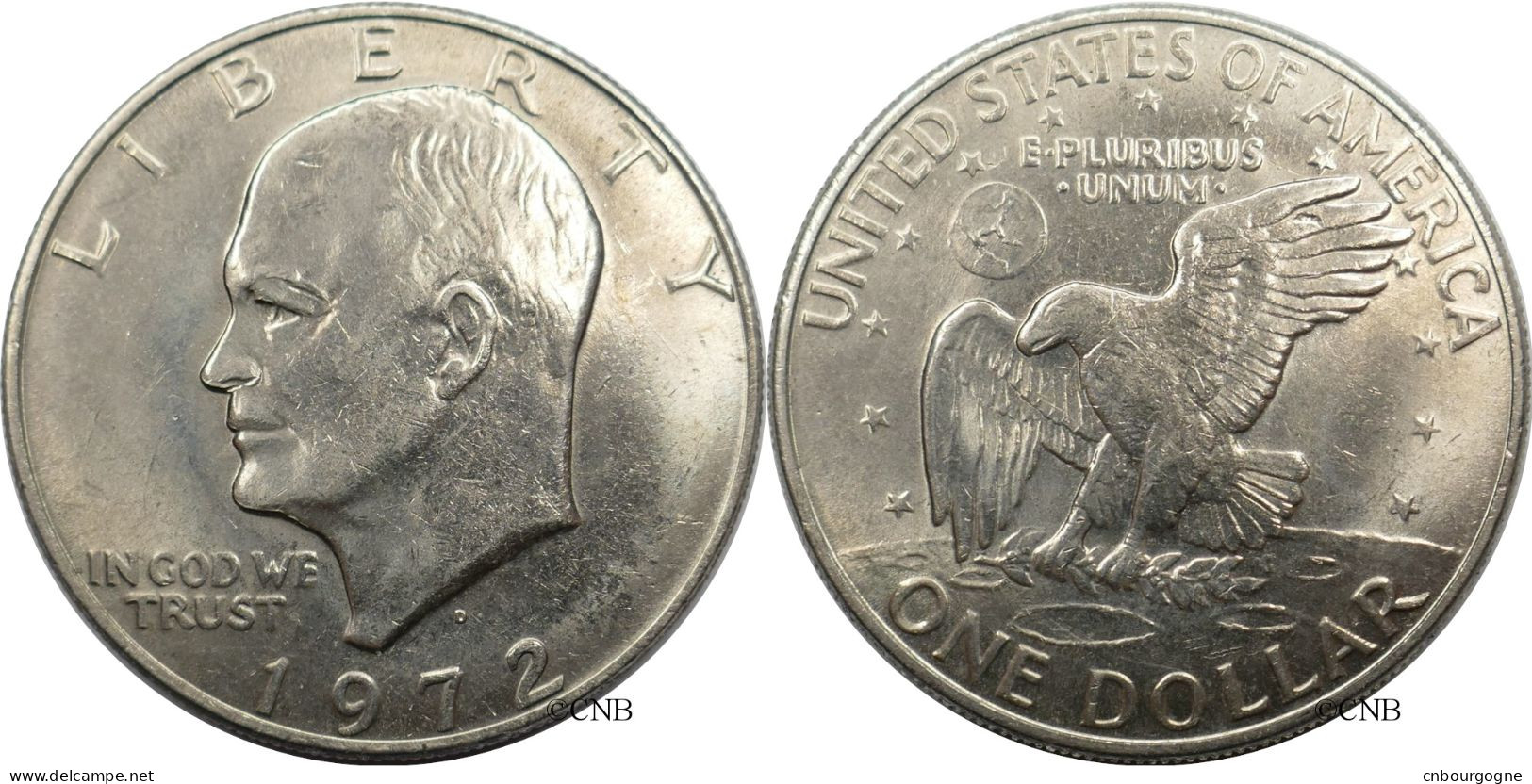 États-Unis - 1 Dollar Eisenhower 1972 D - SUP/AU55 - Mon5640 - 1971-1978: Eisenhower