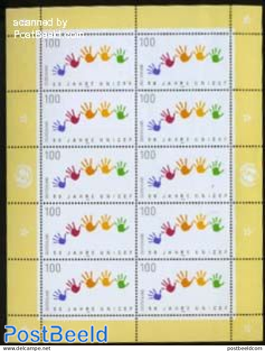 Germany, Federal Republic 1996 50 Years UNICEF M/s, Mint NH, History - Unicef - Unused Stamps