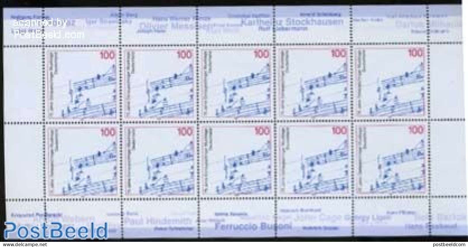 Germany, Federal Republic 1996 Donau Music M/s, Mint NH, Performance Art - Music - Staves - Neufs