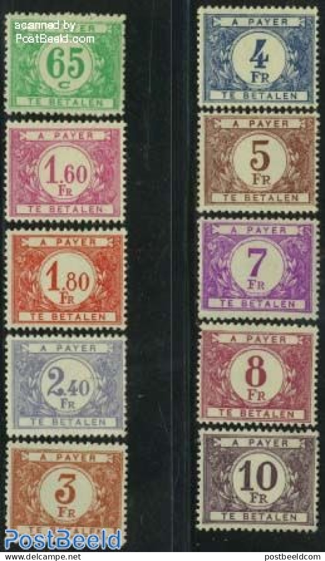 Belgium 1946 Postage Due 10v, Mint NH - Andere & Zonder Classificatie