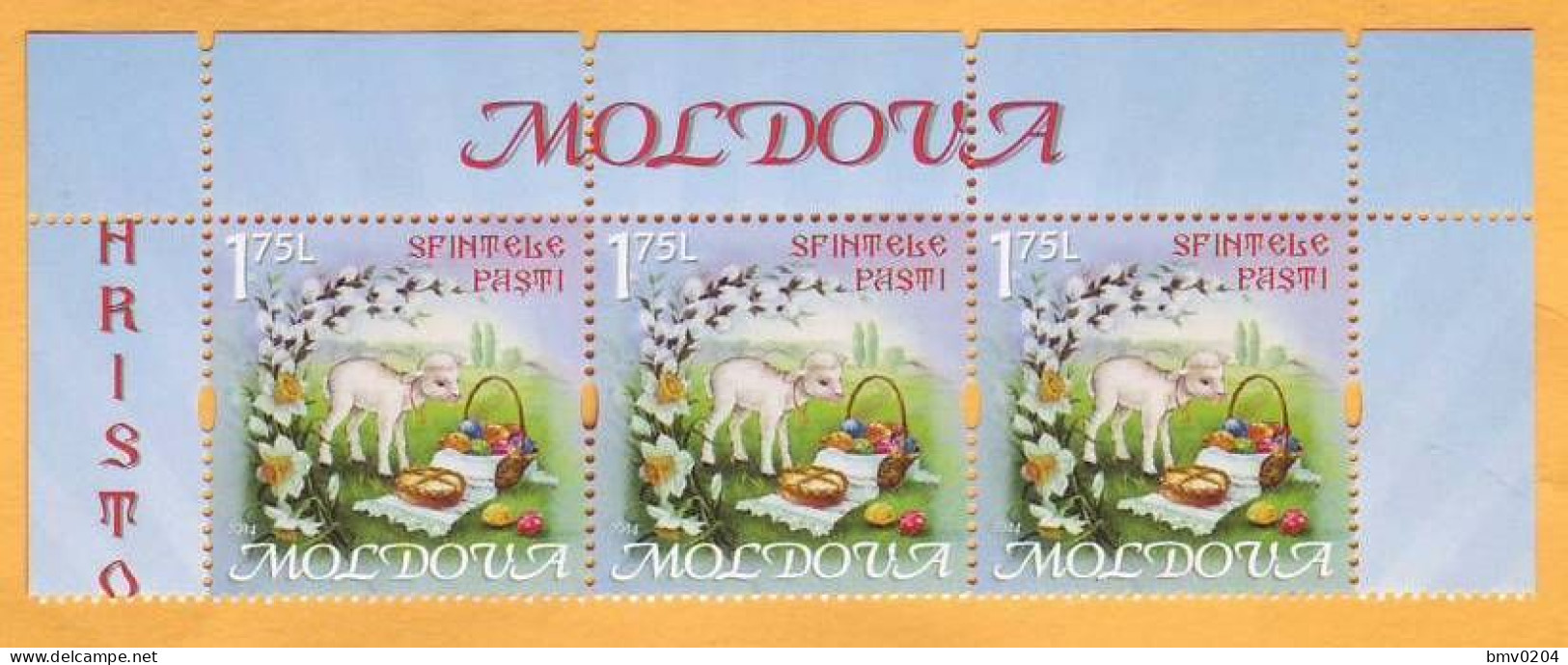 2014 Moldova Moldavie Moldau  Easter.  Christian Temple,  3v Mint - Christentum