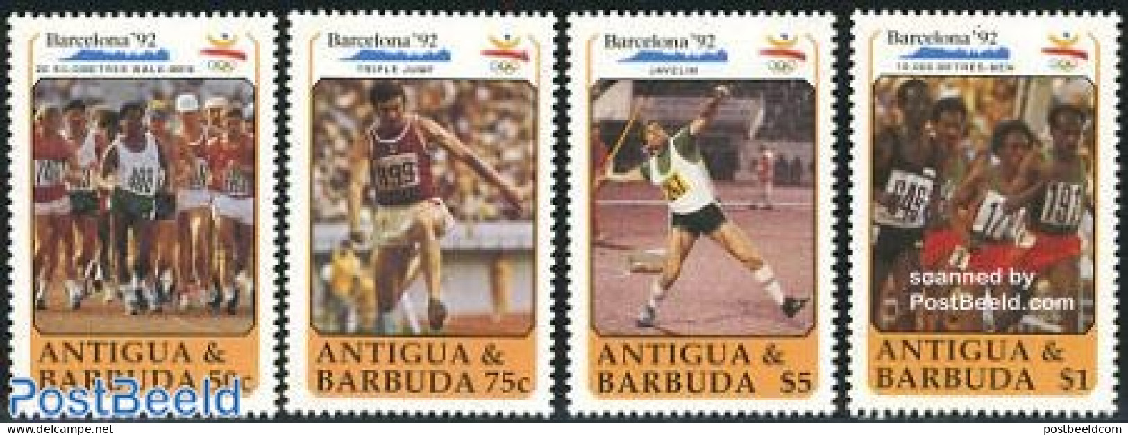 Antigua & Barbuda 1990 Olympic Games 4v, Mint NH, Sport - Athletics - Olympic Games - Atletismo