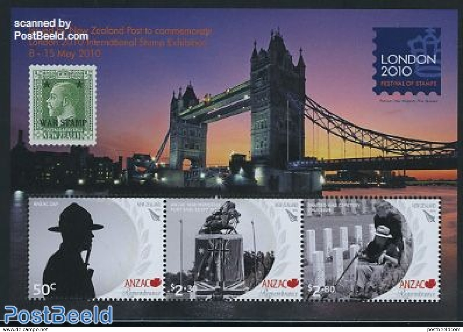 New Zealand 2010 London 2010 S/s, Mint NH, Health - History - Nature - Disabled Persons - World War II - Horses - Phil.. - Ongebruikt