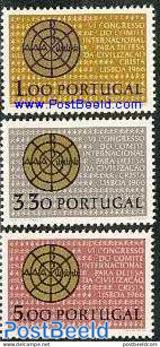 Portugal 1966 Christian Culture 3v, Unused (hinged), Religion - Religion - Nuovi