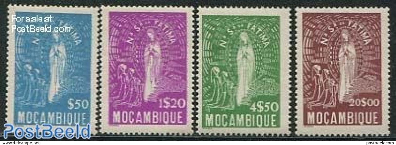 Mozambique 1948 Maria Of Fatima 4v, Mint NH, Religion - Religion - Mozambico