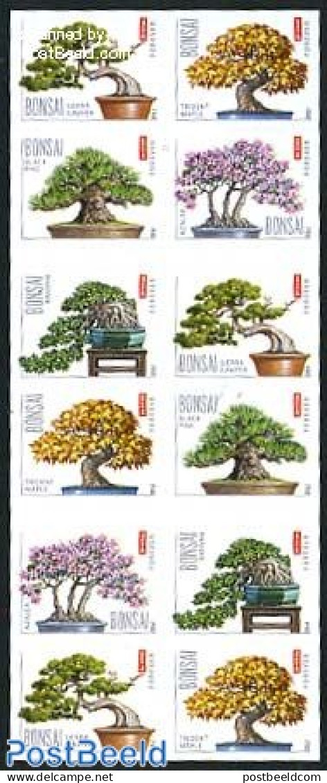 United States Of America 2012 Bonsai Booklet S-a (double Sided), Mint NH, Nature - Bonsai - Trees & Forests - Stamp Bo.. - Ongebruikt