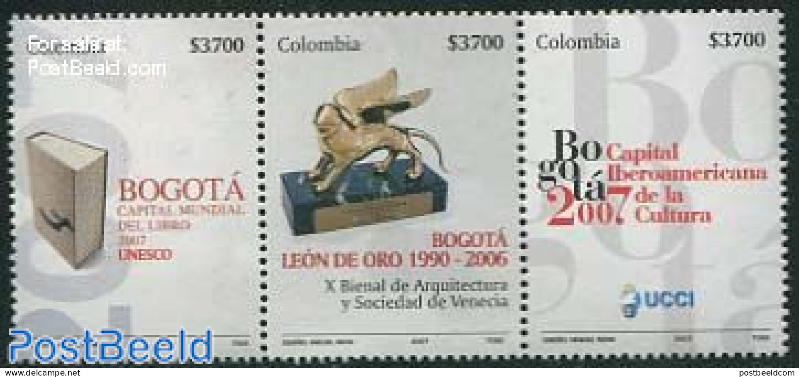 Colombia 2007 Culture In Bogota 3v [::], Mint NH - Colombia