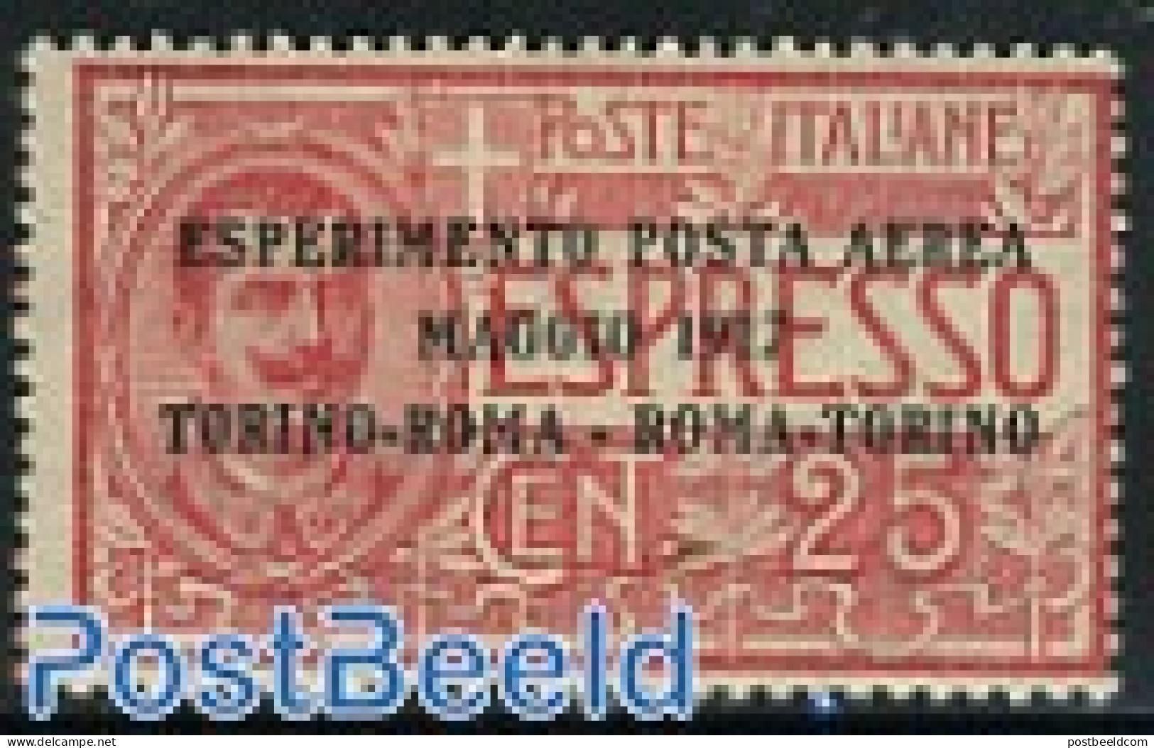 Italy 1917 Airmail Experiment 1v, Unused (hinged), Transport - Aircraft & Aviation - Other & Unclassified
