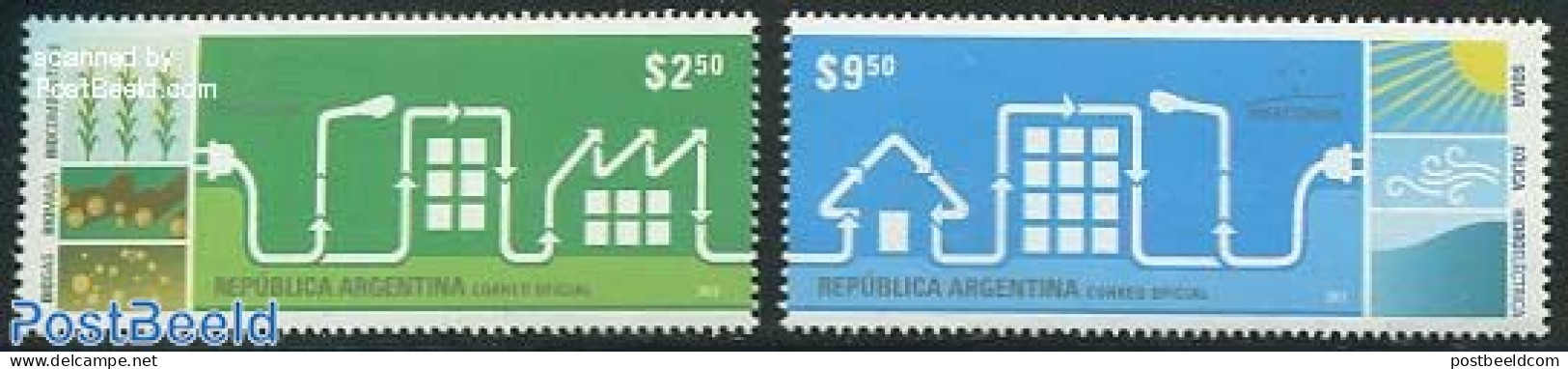 Argentina 2012 Recycling Of Energy 2v, Mint NH, Nature - Science - Environment - Energy - Nuovi