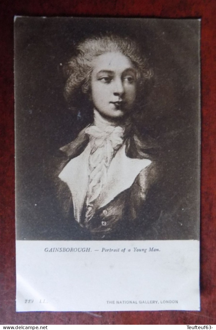 Cpa Art Tableau - Gainsborough - Portrait Of A Young Man - Pub Horsine Suc De Viande De Cheval - Obl. Leuven 1913 - Malerei & Gemälde