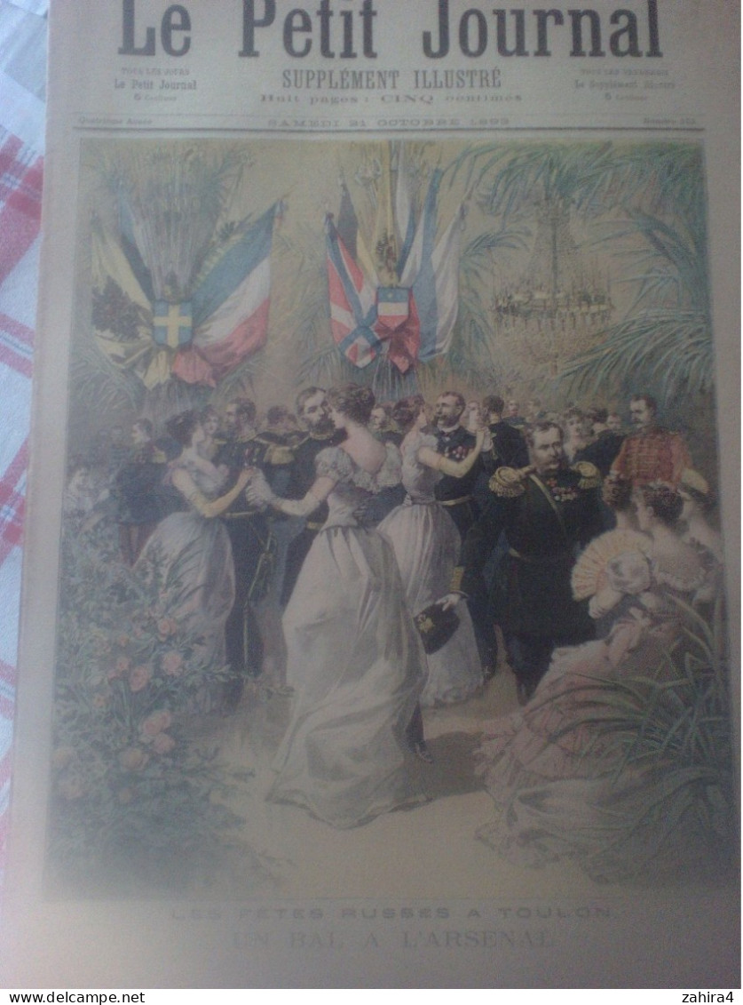 L Petit Journal 152 Fête Russe Toulon Bal De L'arsenal Réception Avellan Par Boissoury Sur Cuirassé Formidable Partition - Riviste - Ante 1900