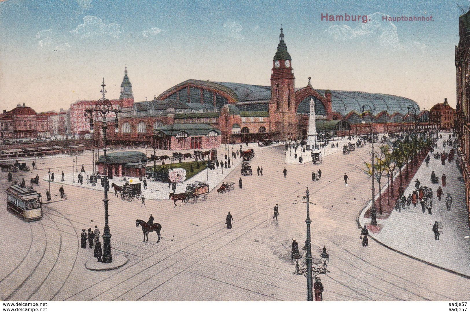 Hamburg - Hauptbahnhof  Feldpost 1917 Tramway - Gares - Sans Trains