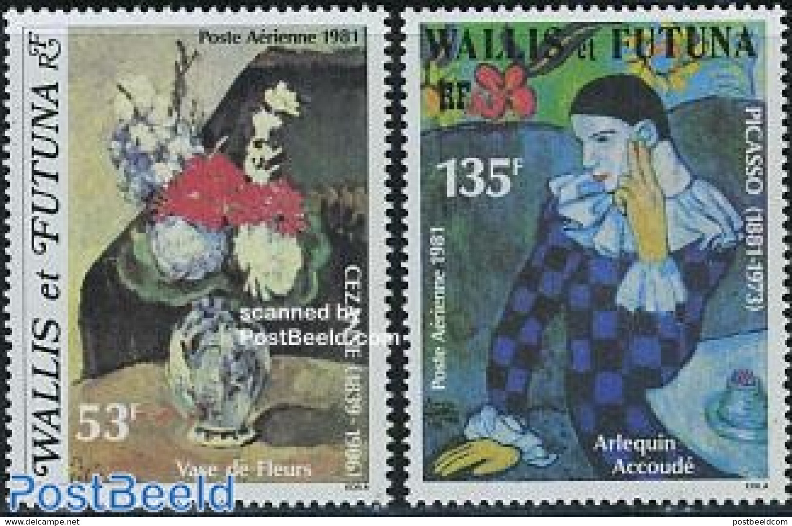 Wallis & Futuna 1981 Cezanne/Picasso Paintings 2v, Mint NH, Performance Art - Circus - Art - Modern Art (1850-present).. - Zirkus