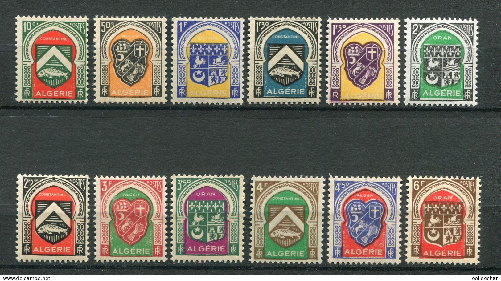 26451 Algérie N°254/65** Armoiries De Villes  1947  TB/TTB - Neufs