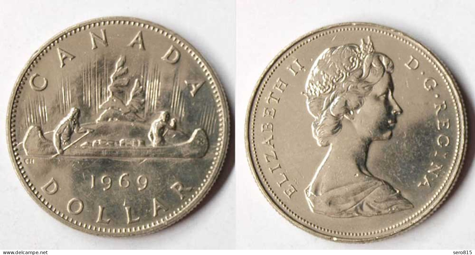Kanada - Canada 1 Dollar Kanu Münze 1969     (r842 - Canada