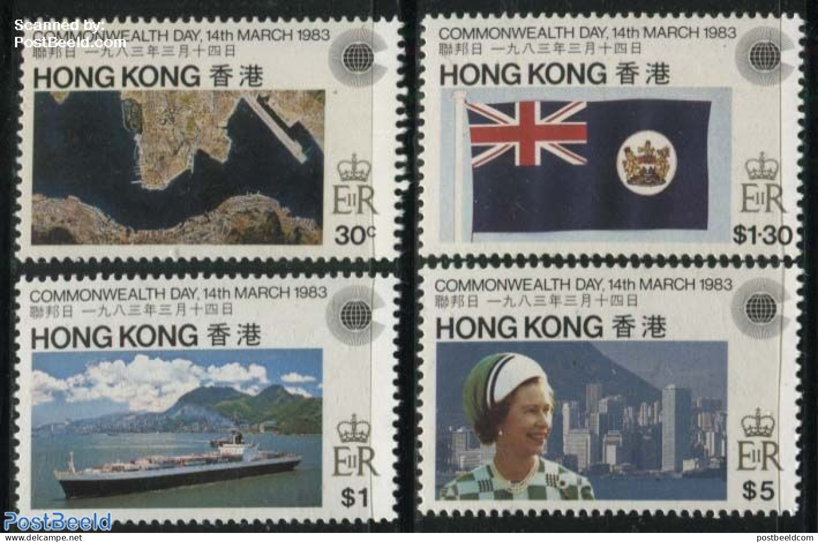 Hong Kong 1983 Commonwealth Day 4v, Mint NH, History - Transport - Various - Flags - Ships And Boats - Maps - Unused Stamps