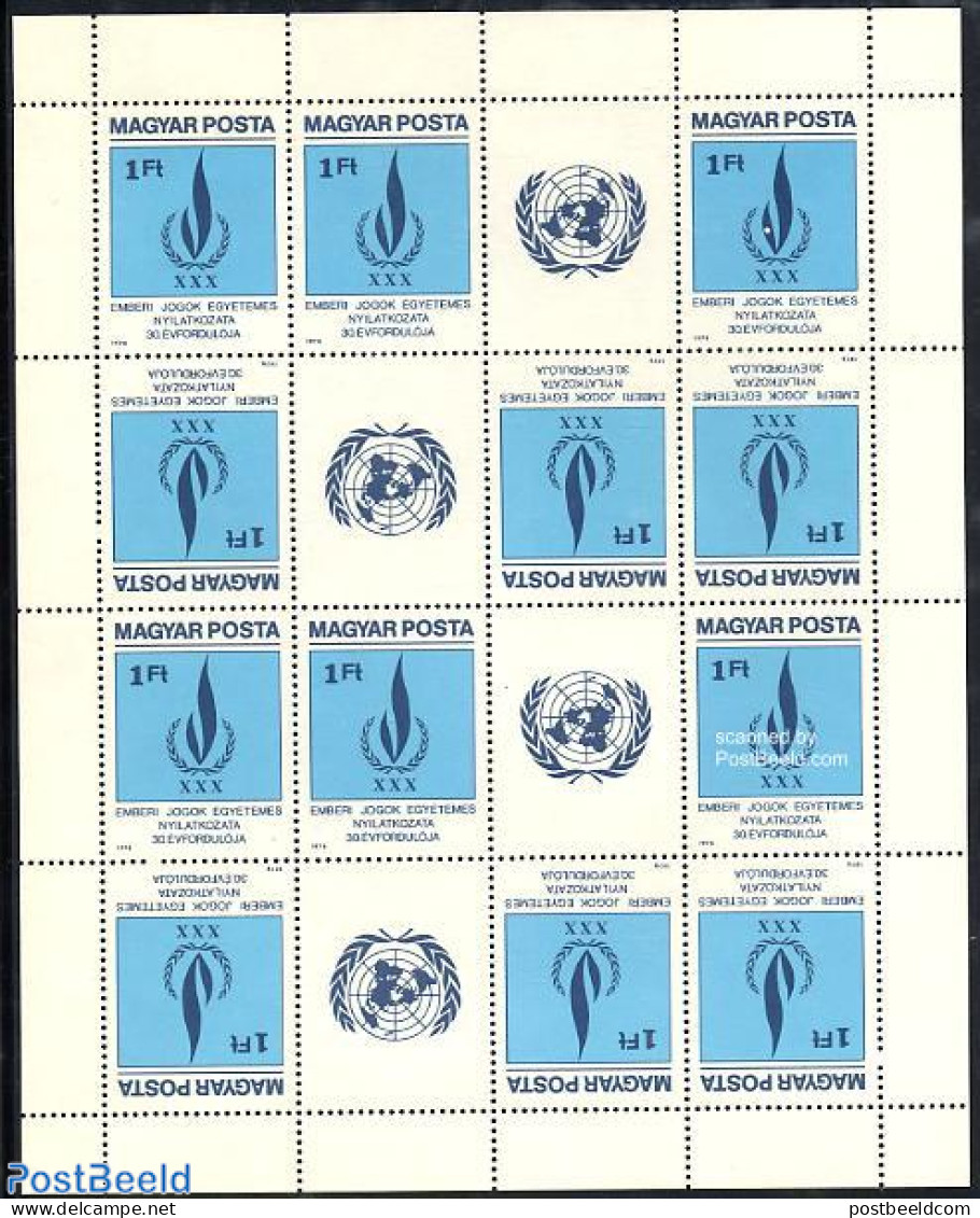 Hungary 1979 Human Rights M/s, Mint NH, History - Human Rights - Nuovi