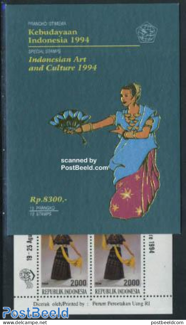 Indonesia 1994 Tradional Dance Booklet, Mint NH, Performance Art - Various - Dance & Ballet - Stamp Booklets - Costumes - Tanz