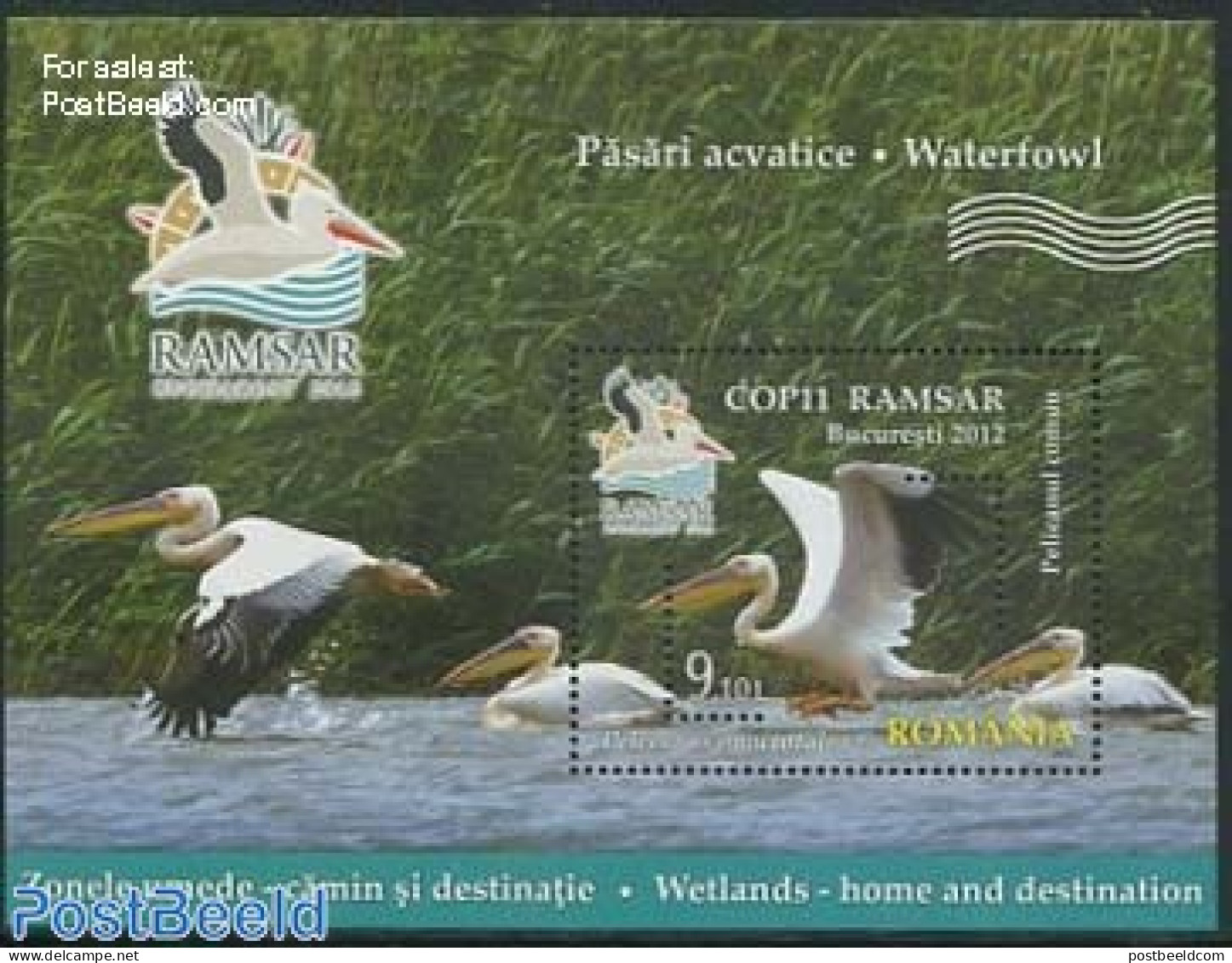Romania 2012 Waterbirds RAMSAR S/s, Mint NH, Nature - Birds - Nuovi