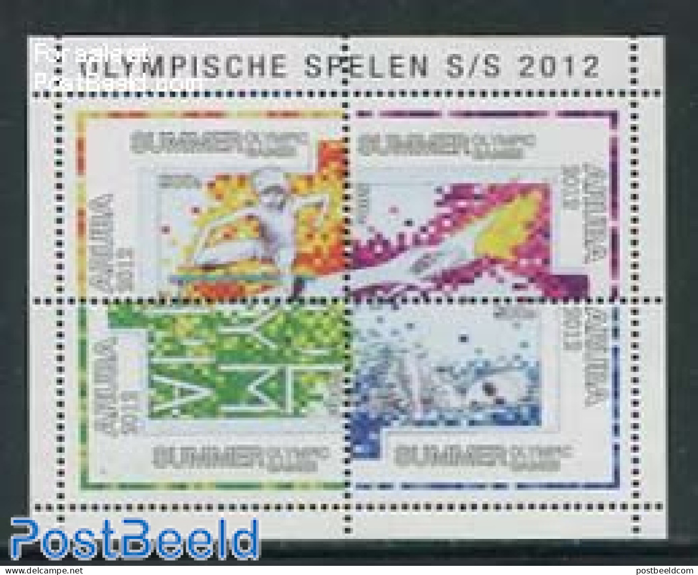 Aruba 2012 Olympic Games London S/s, Mint NH, Sport - Athletics - Olympic Games - Swimming - Atletica