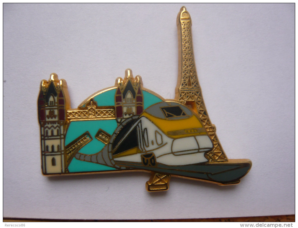 BIG Pin S BALLARD DORE OR FIN TGV PARIS LONDRES 4 X 4 Cm - TGV