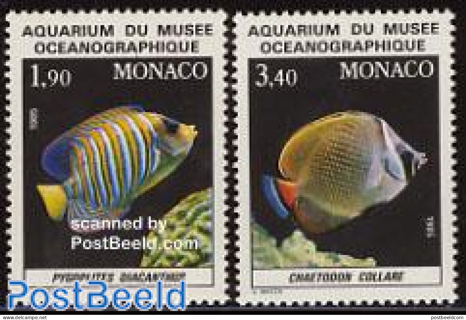 Monaco 1986 Oceanographic Museum 2v, Mint NH, Nature - Fish - Art - Museums - Neufs
