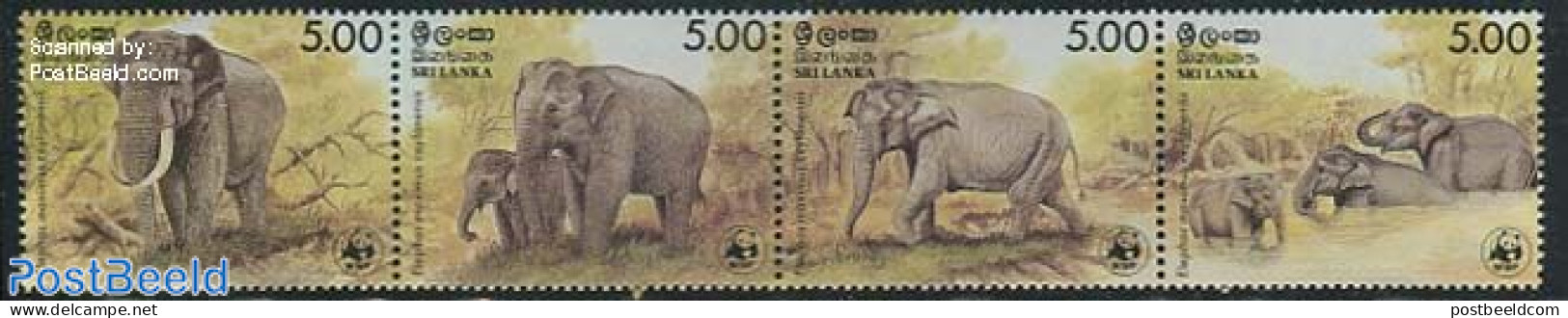 Sri Lanka (Ceylon) 1986 Ceylon Elephant 4v [:::], Mint NH, Nature - Elephants - World Wildlife Fund (WWF) - Sri Lanka (Ceylon) (1948-...)