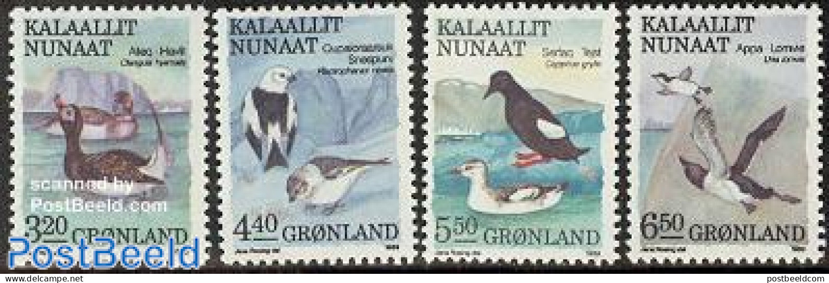 Greenland 1989 Birds 4v, Mint NH, Nature - Birds - Ducks - Nuevos