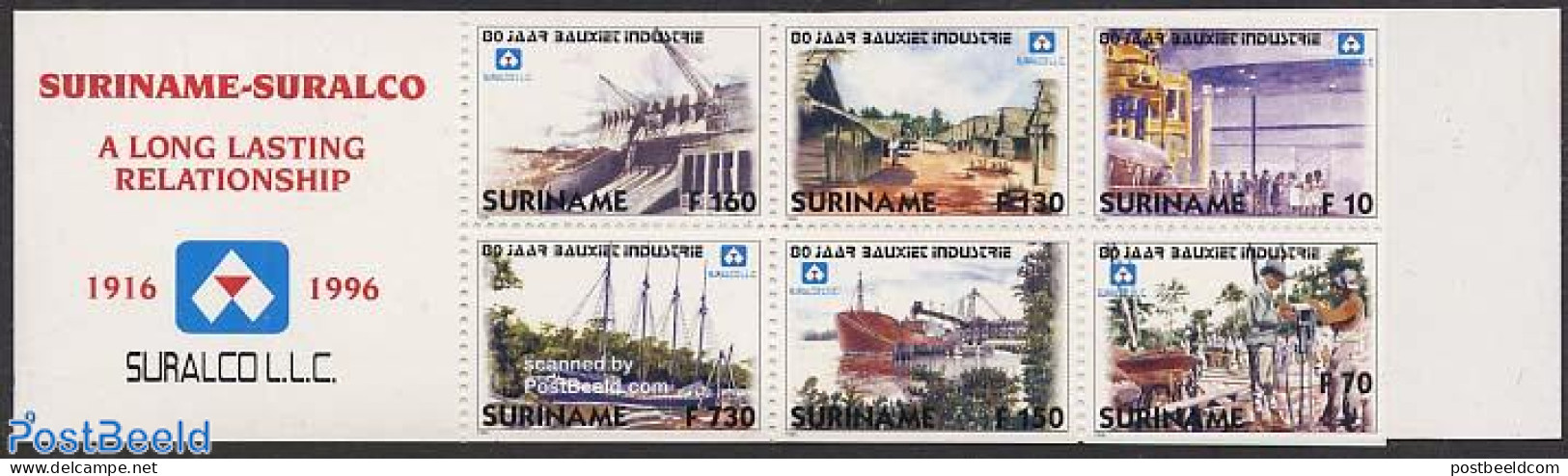 Suriname, Republic 1996 Bauxite Mining Booklet, Mint NH, Science - Transport - Various - Mining - Stamp Booklets - Shi.. - Unclassified