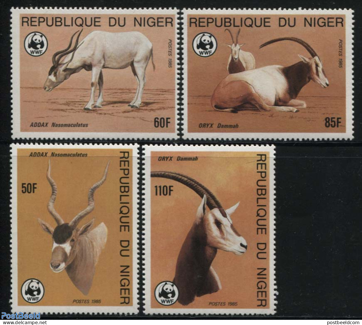 Niger 1985 WWF 4v, Mint NH, Nature - Animals (others & Mixed) - World Wildlife Fund (WWF) - Níger (1960-...)