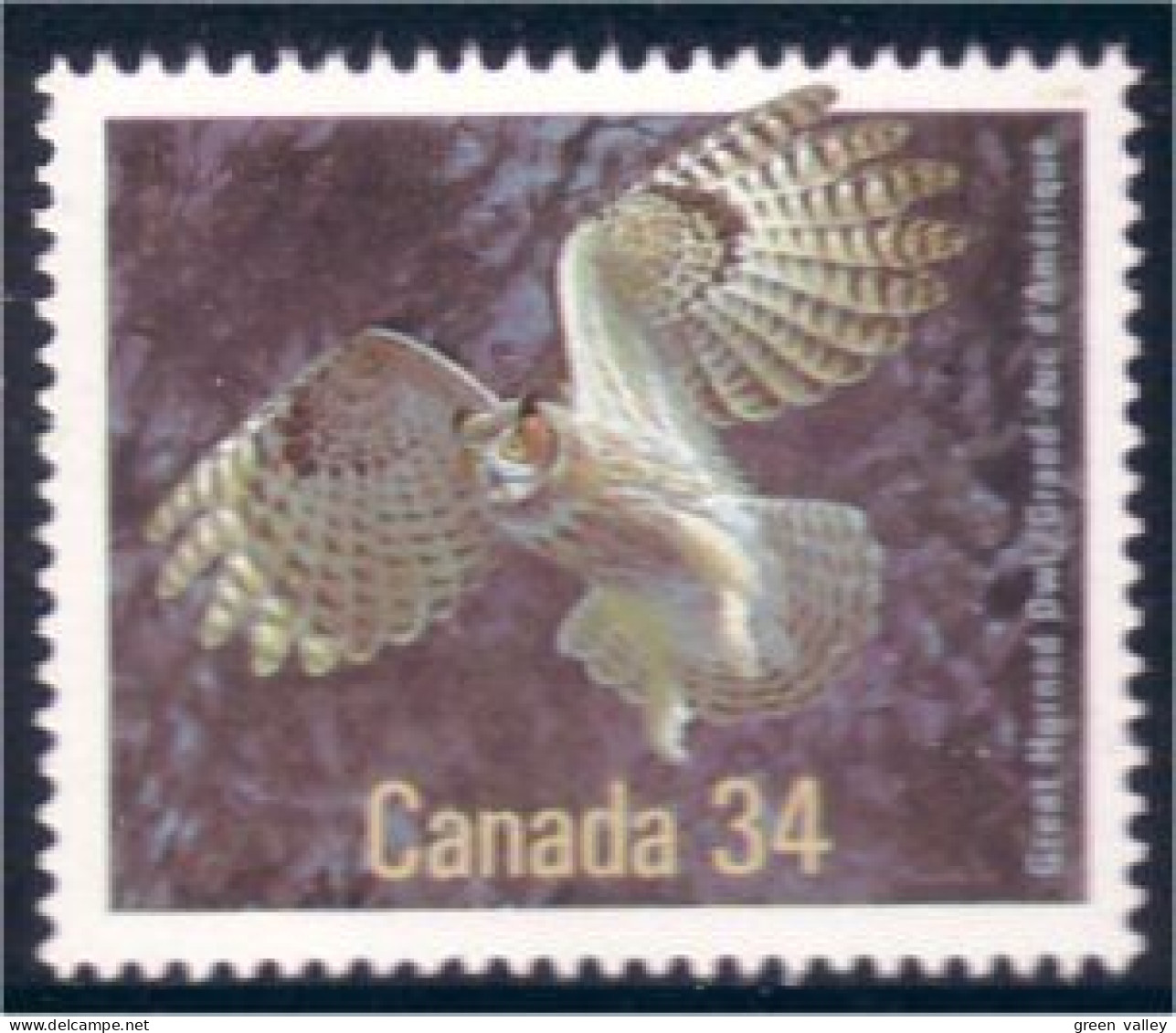 Canada Hibou Chouette Owl Eule MNH ** Neuf SC (C10-97a) - Unused Stamps