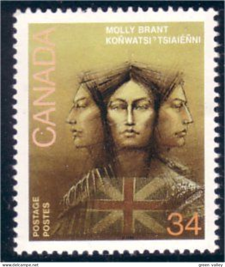 Canada Molly Brant Loyalist Indian MNH ** Neuf SC (C10-91a) - Unused Stamps