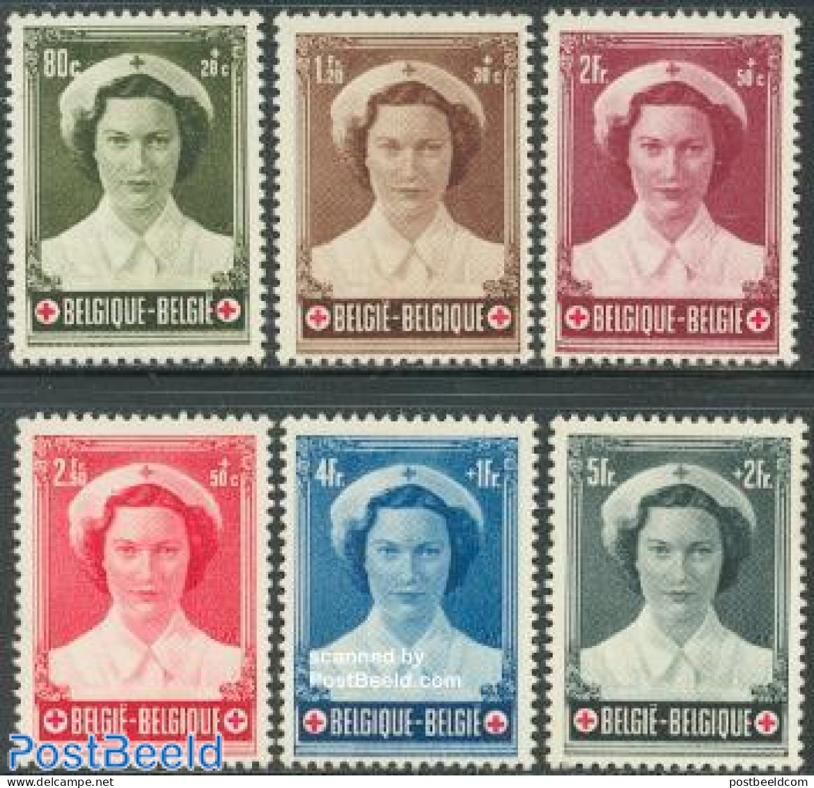Belgium 1953 Red Cross 6v, Mint NH, Health - History - Red Cross - Kings & Queens (Royalty) - Neufs