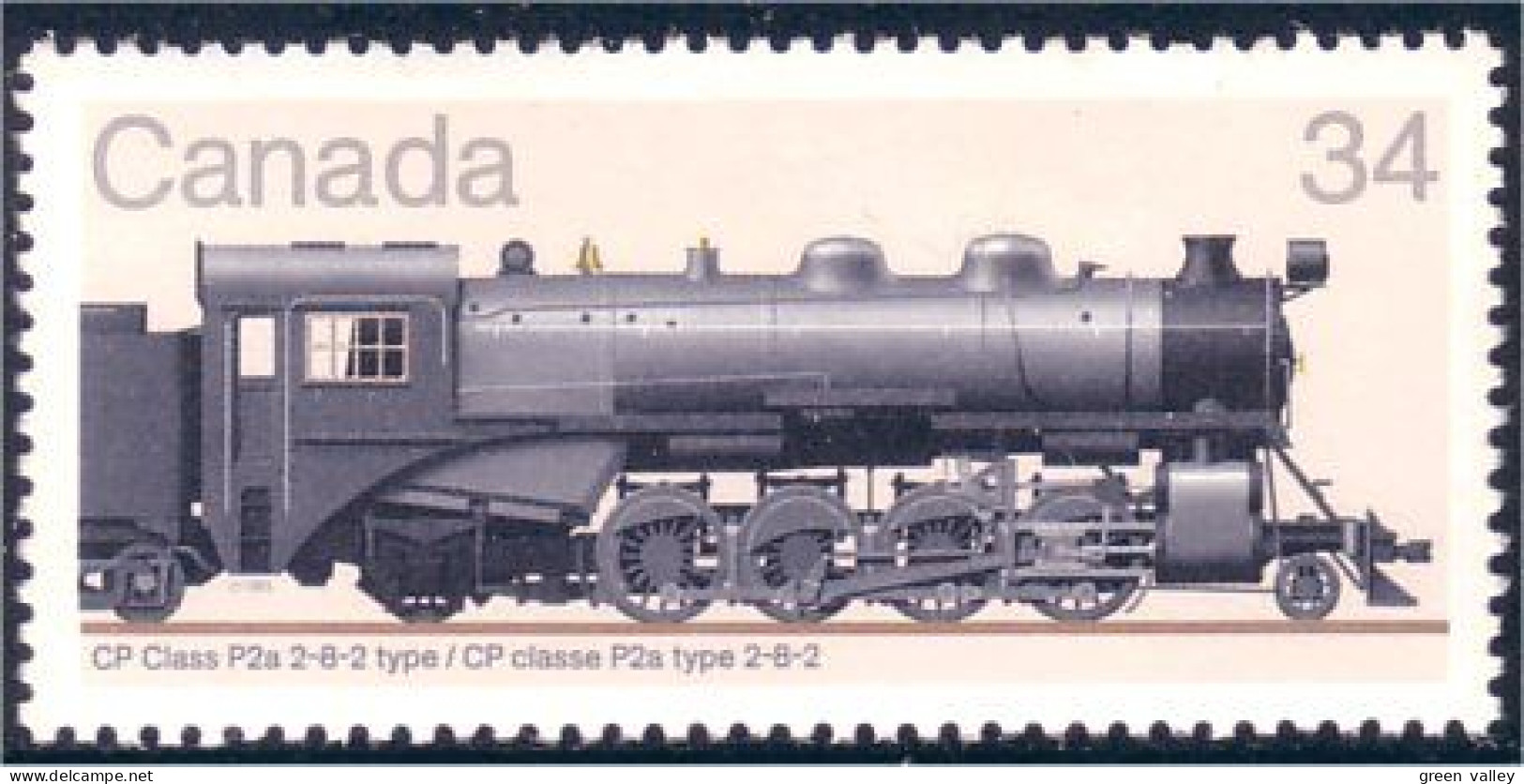 Canada Locomotive Train Railway Zug CP Class P2a MNH ** Neuf SC (C10-72a) - Neufs