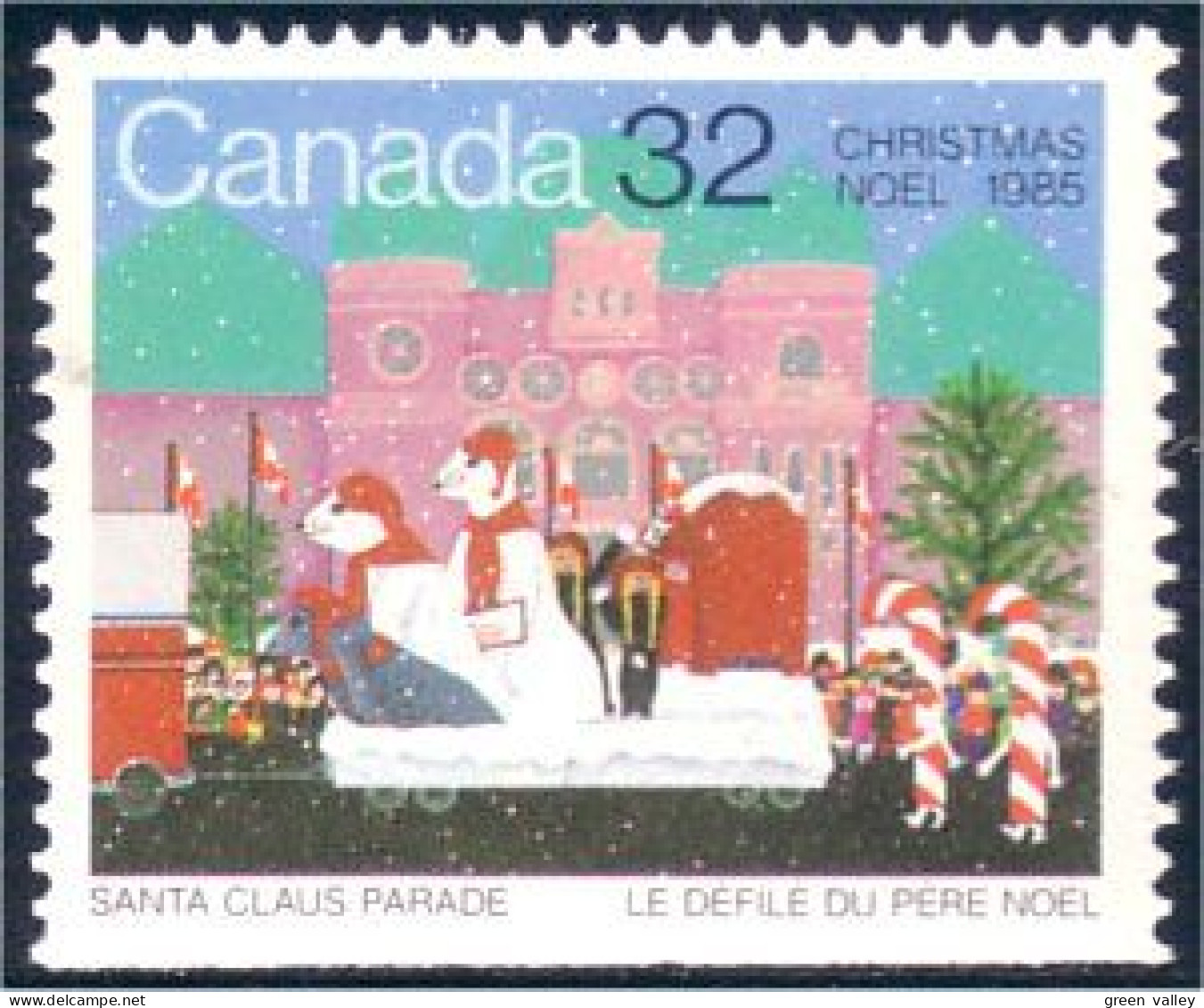 Canada Noel 1985 Christmas Ours Bear Seal Phoque Bottom-bas MNH ** Neuf SC (C10-70ba) - Unused Stamps