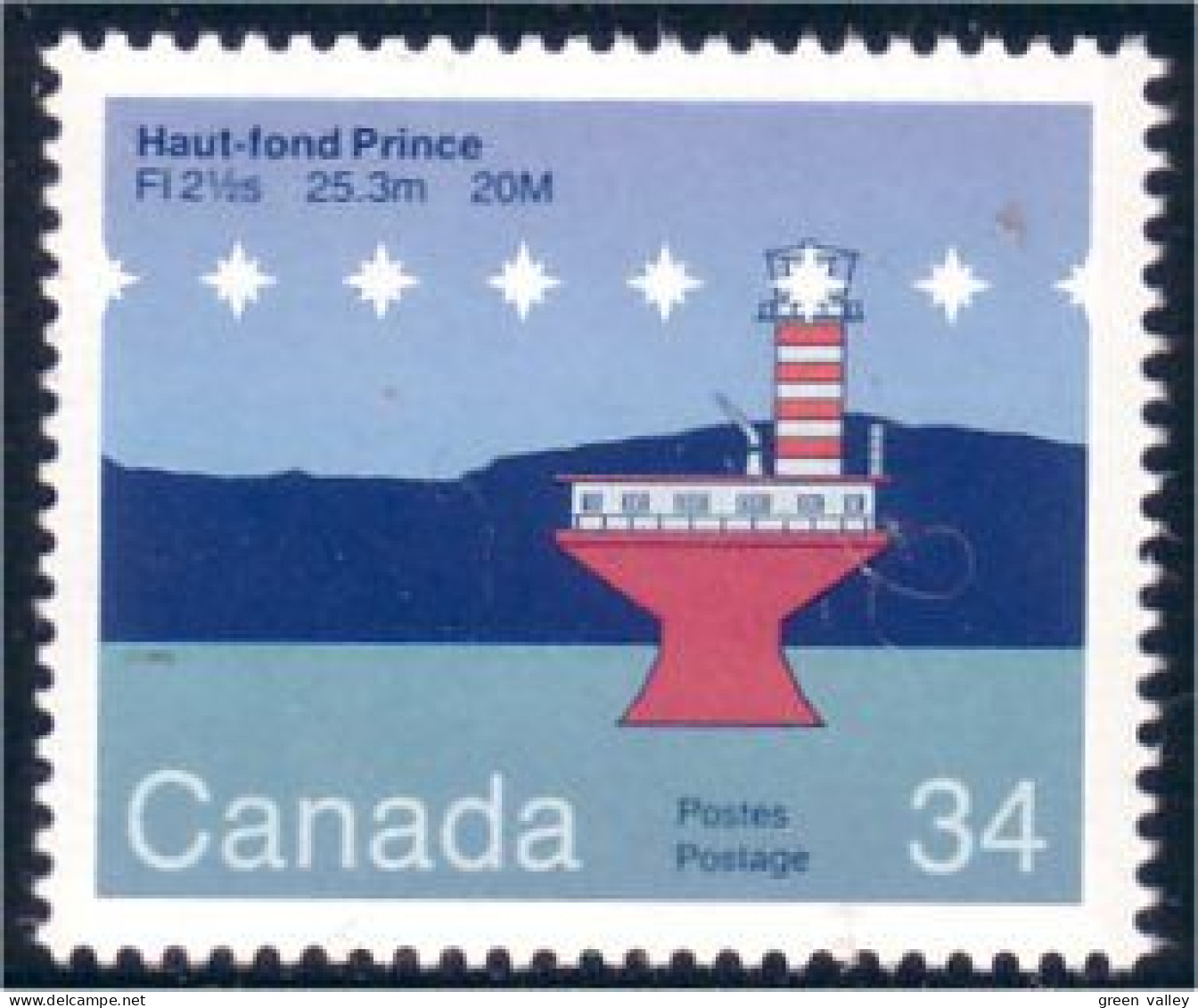 Canada Phare Haut-fond Prince Lighthouse MNH ** Neuf SC (C10-65c) - Filatelistische Tentoonstellingen