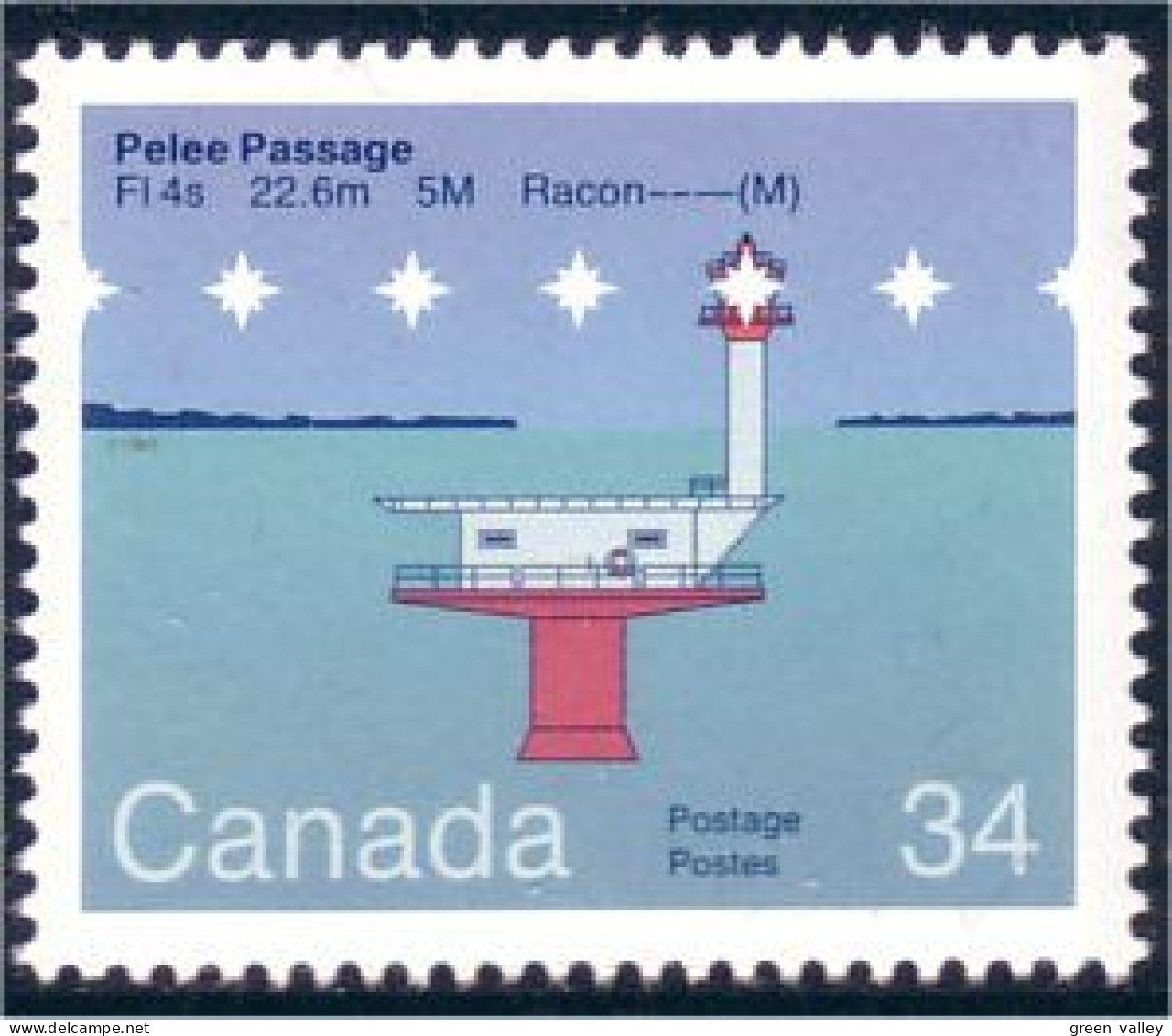 Canada Phare Pelee Passage Lake Erie Lighthouse MNH ** Neuf SC (C10-64b) - Leuchttürme