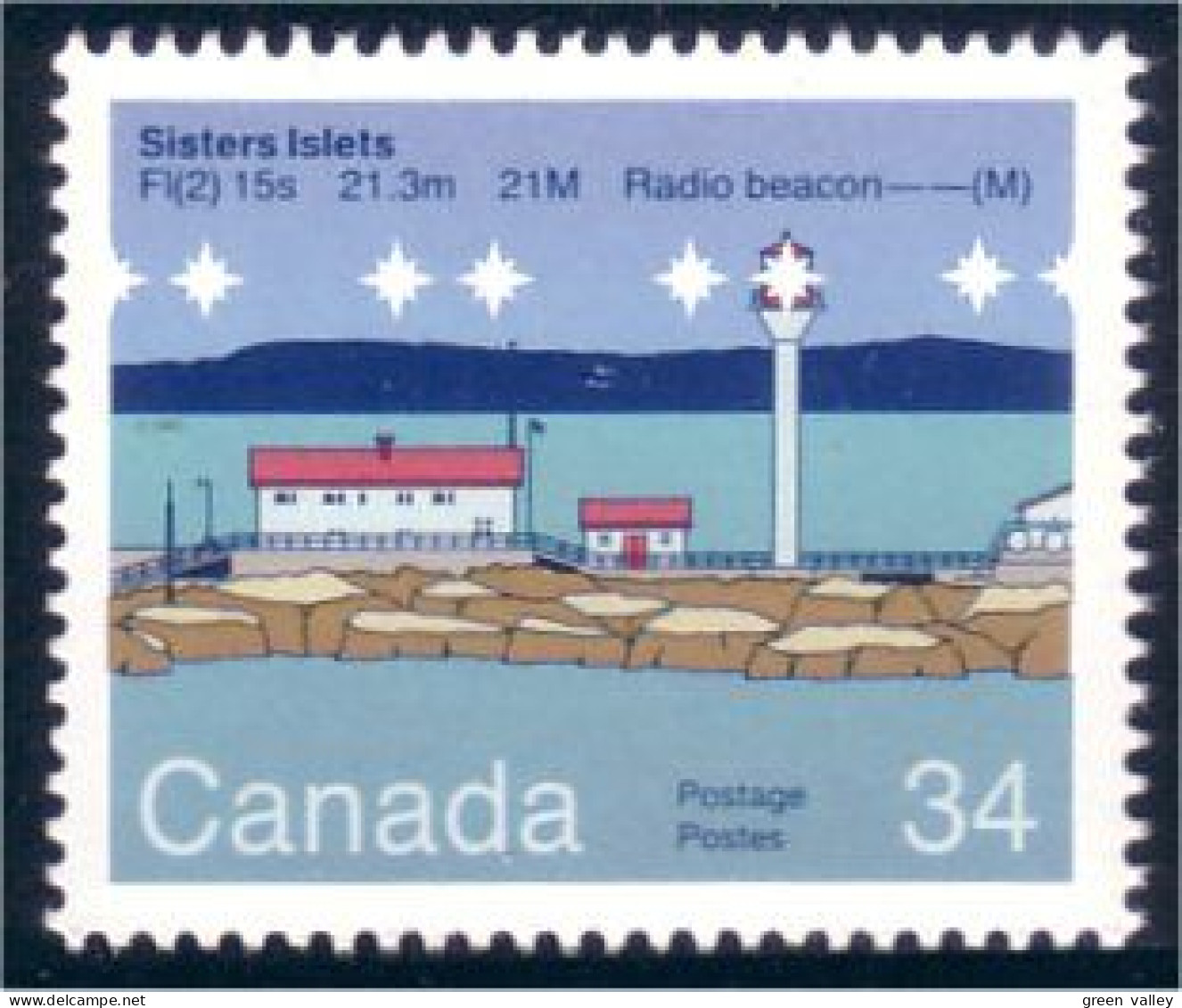 Canada Phare Sisters Islets Lighthouse MNH ** Neuf SC (C10-63a) - Neufs