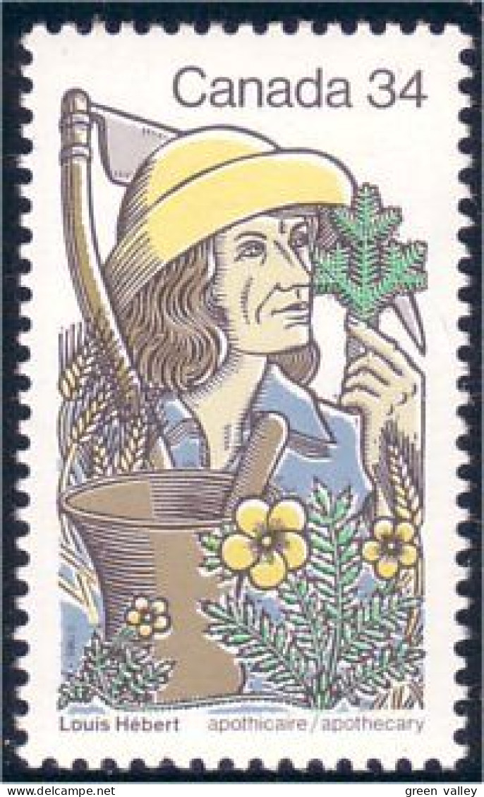 Canada Hebert Apothicaire Pharmacist Herborist Faux Scythe MNH ** Neuf SC (C10-60b) - Landwirtschaft