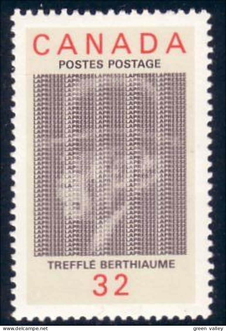 Canada Treffle Berthiaume Journal Newspaper MNH ** Neuf SC (C10-44a) - Unused Stamps